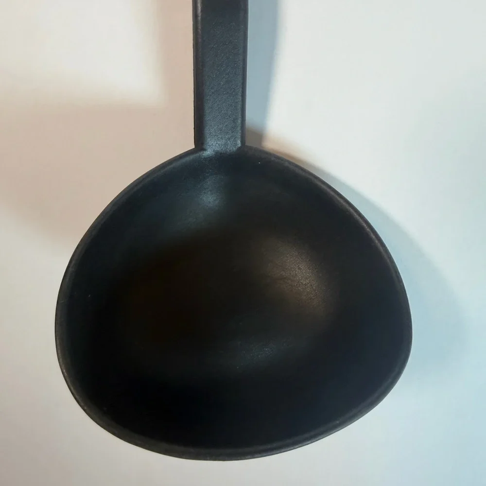 Vintage Ekco Ladle Spoon Stainless Black And White Handle Serving 13” EUC